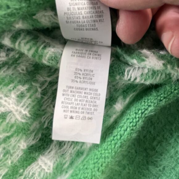 Aerie Oversized Fair Isle Sweater Kelly Green - Picture 7 of 8